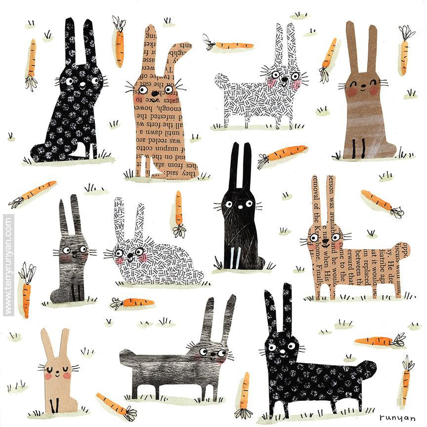 Paper Bunnies!-Terry Runyan Creative