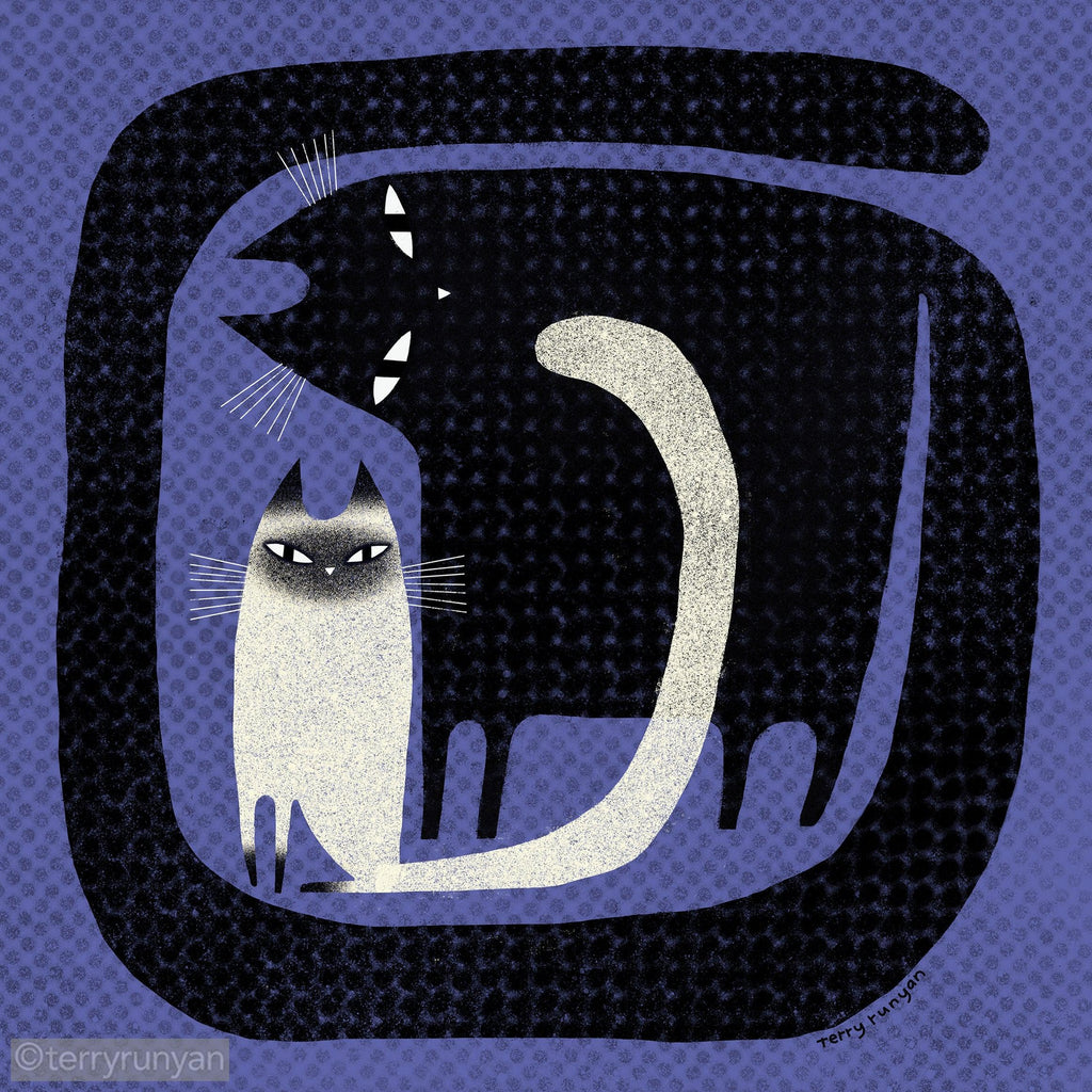 CONTRAST CATS-Art Print-Terry Runyan Creative-Terry Runyan Creative