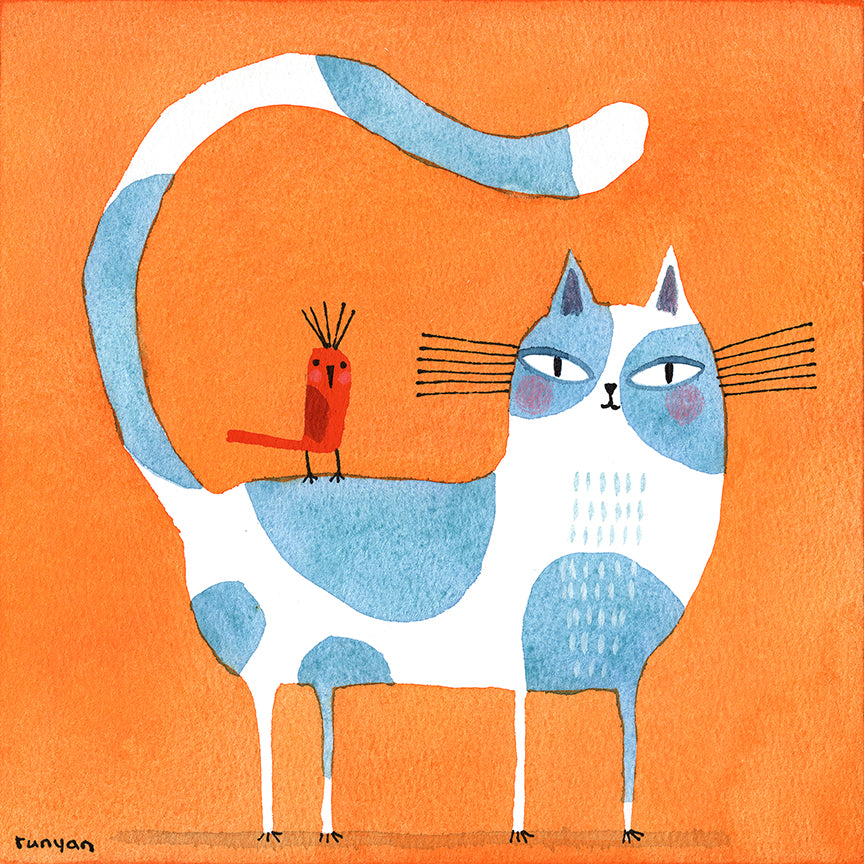 Cat on Orange!