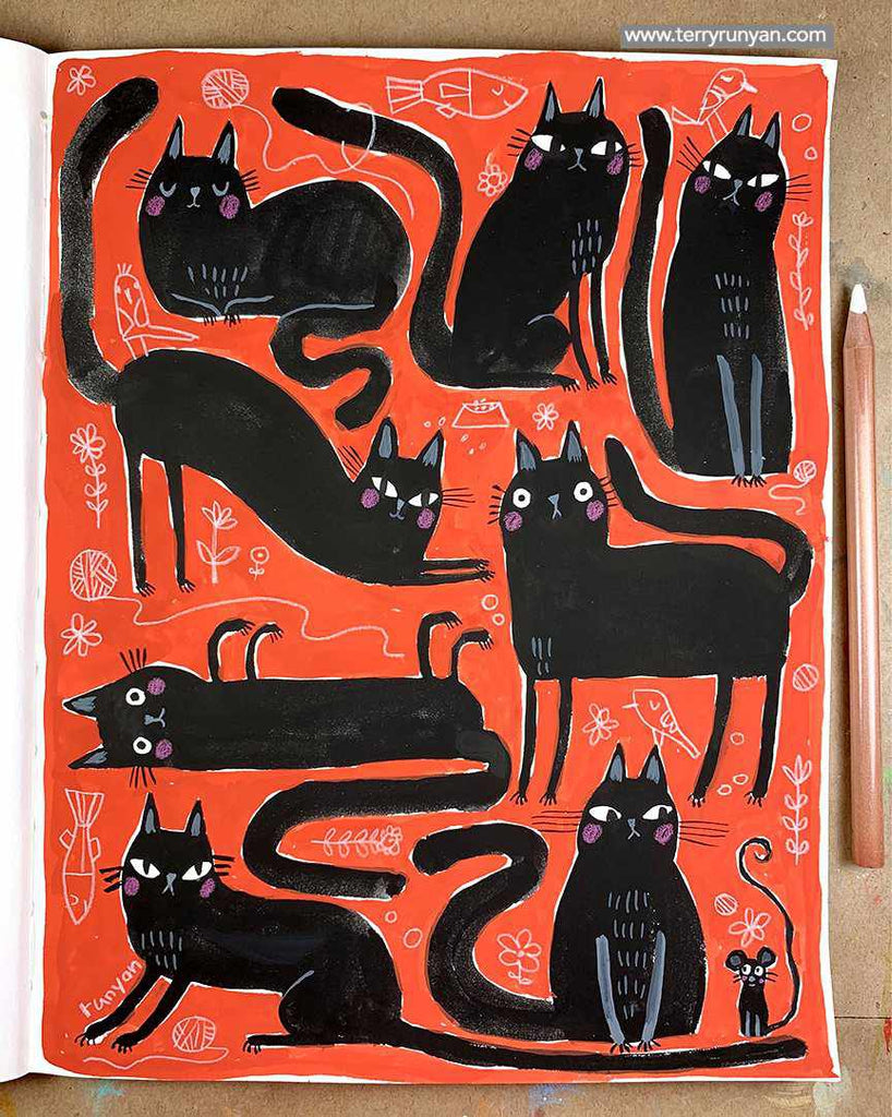 Black Cat Appreciation Day!-Terry Runyan Creative