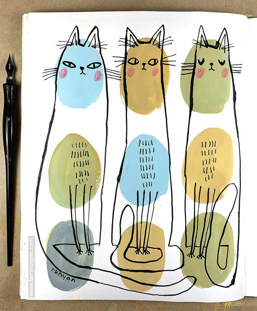 Blob Ink Cats!-Terry Runyan Creative