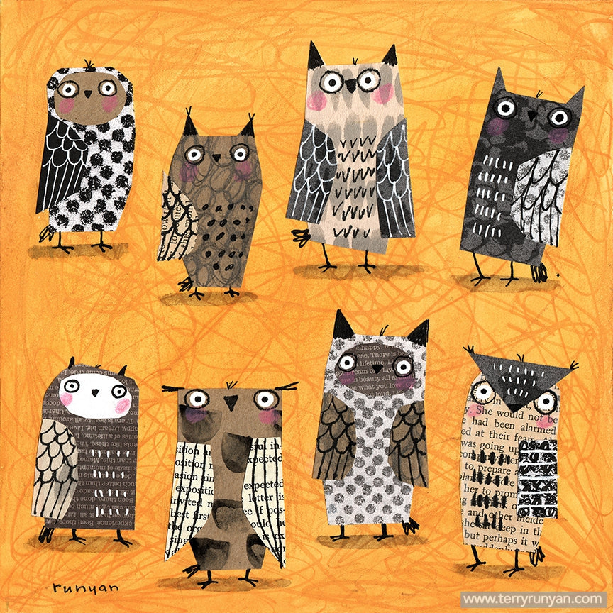 Paper Owls!-Terry Runyan Creative