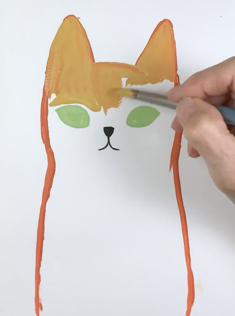Gouache Cat Painting Demo!-Terry Runyan Creative