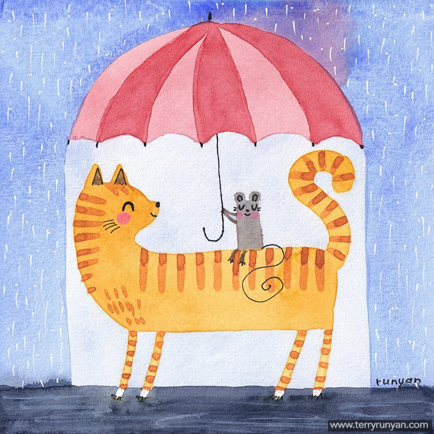 Rainy Day Friends!-Terry Runyan Creative