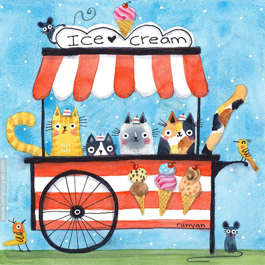 Ice Cream Cats!-Terry Runyan Creative