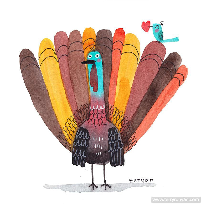 Turkey Love! Happy Thanksgiving!-Terry Runyan Creative