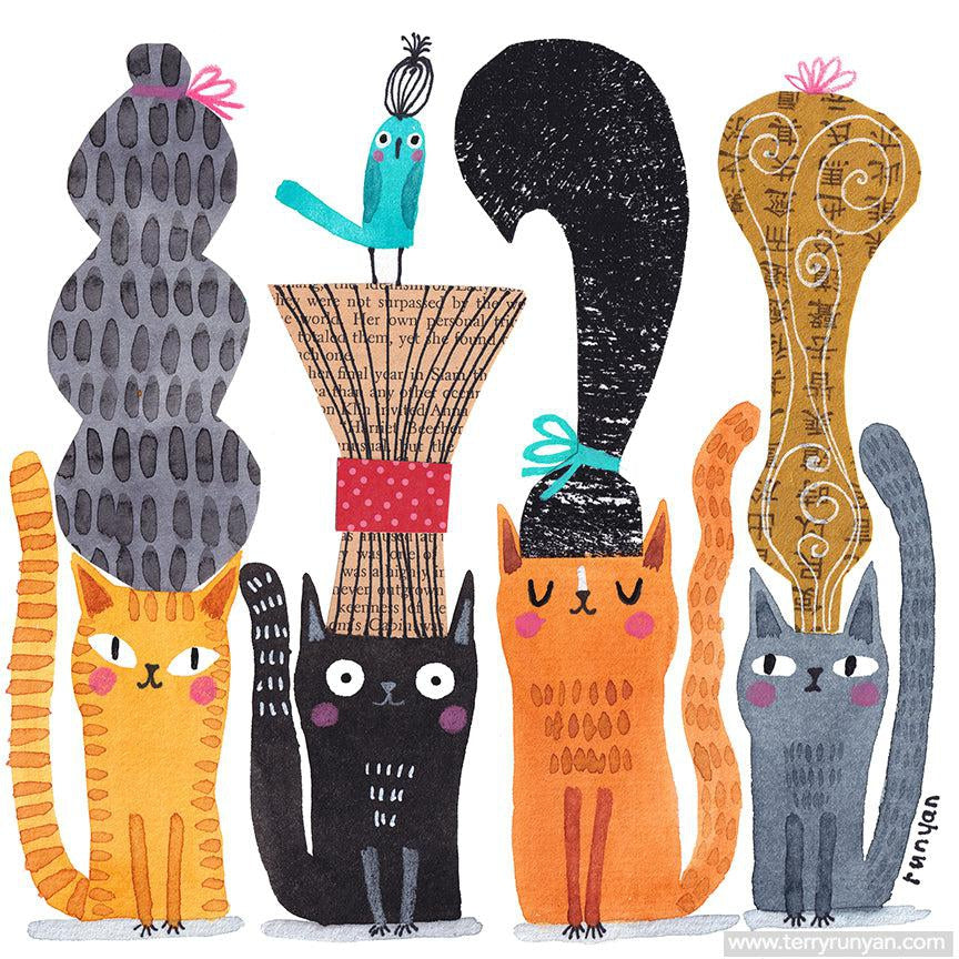 Hairstyle Cats!-Terry Runyan Creative