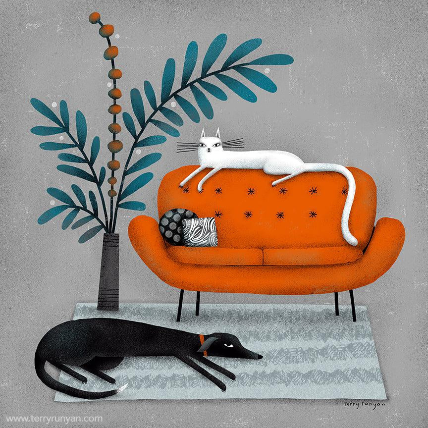 Orange Sofa!-Terry Runyan Creative