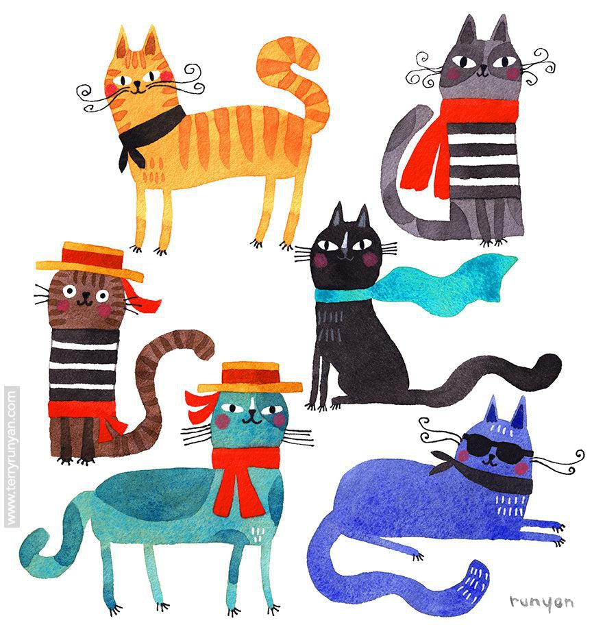 Italian Cats!-Terry Runyan Creative