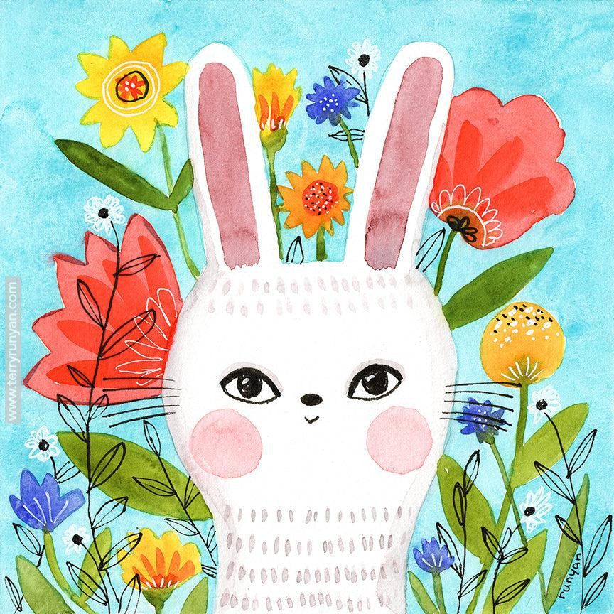 Flower Bunny!-Terry Runyan Creative