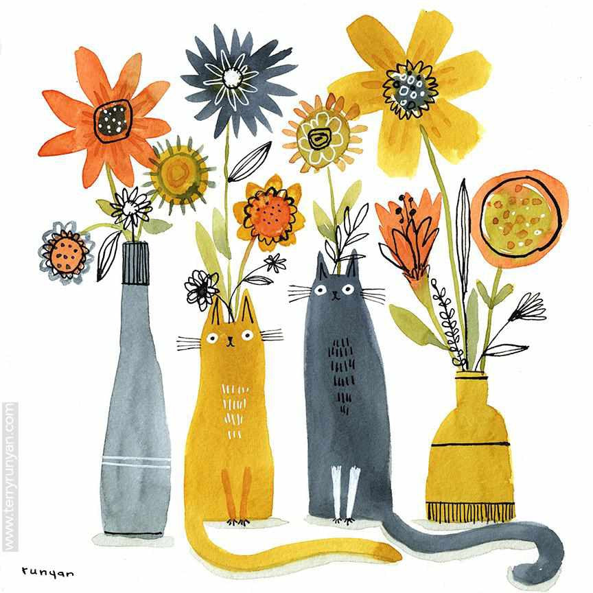 Caturday Vases-Terry Runyan Creative