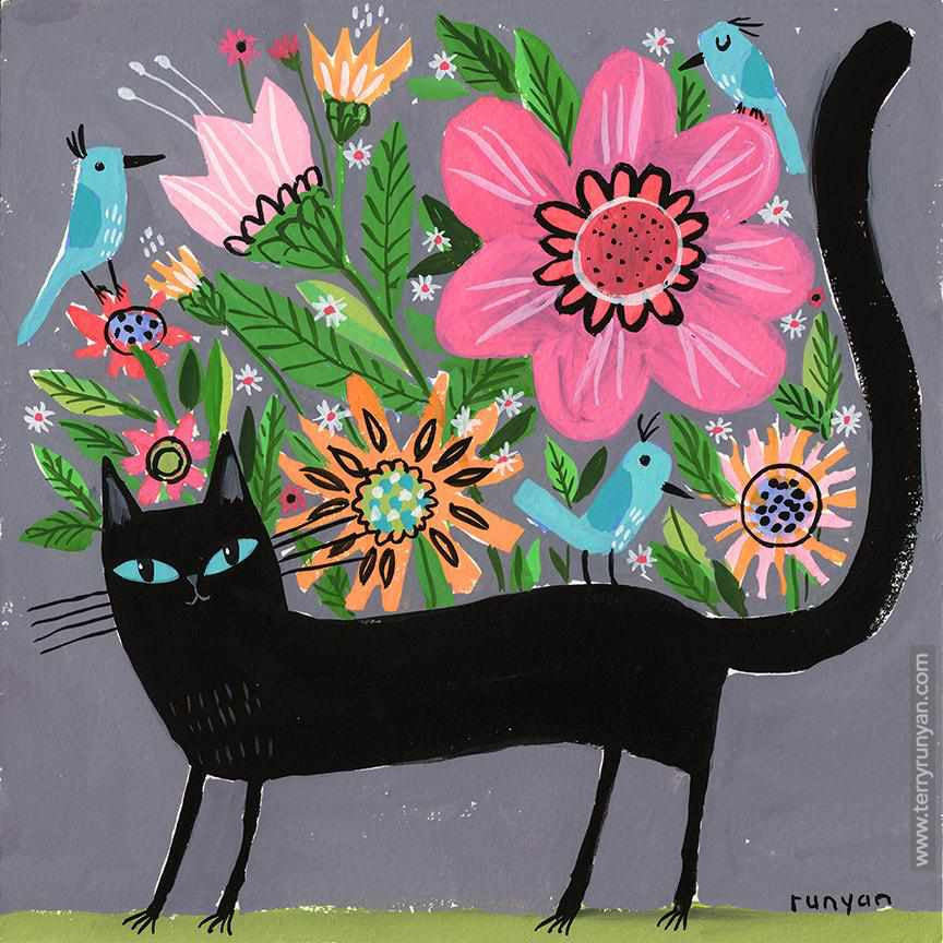 Black Cat Garden!-Terry Runyan Creative