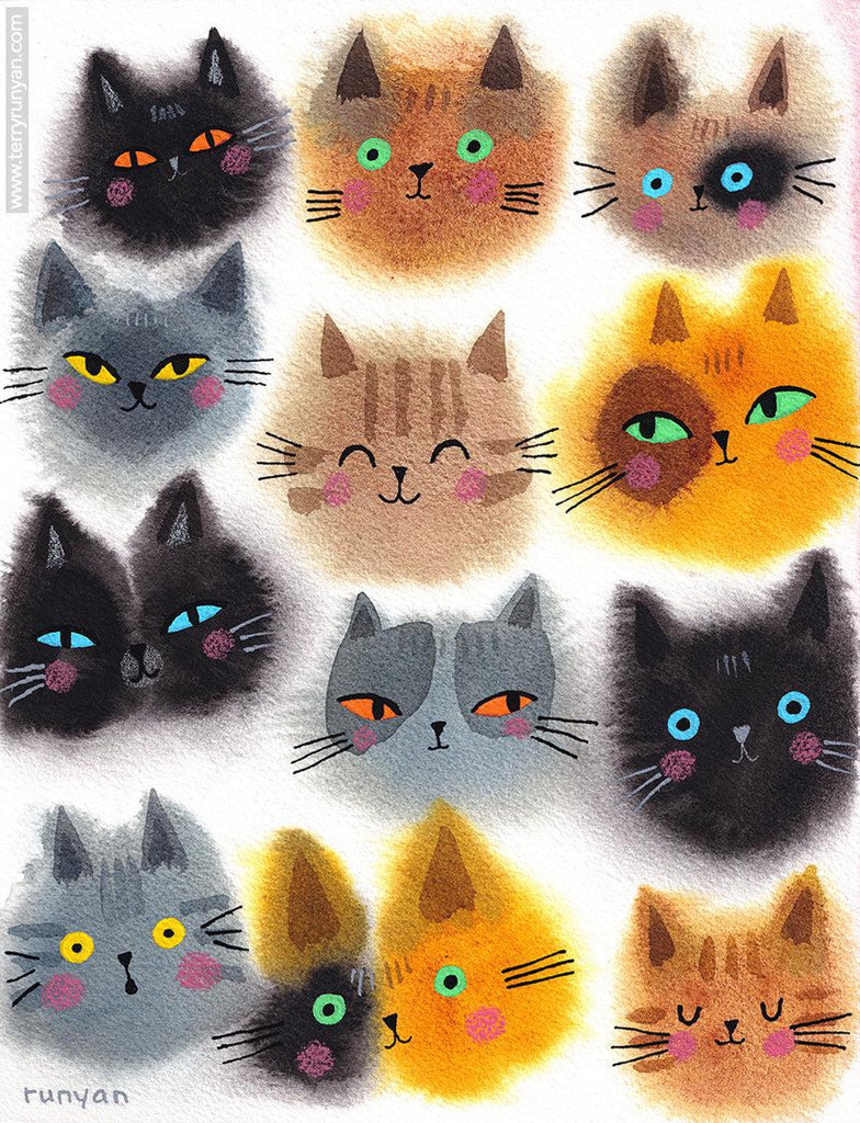 Floof Heads! Happy #caturday!-Terry Runyan Creative