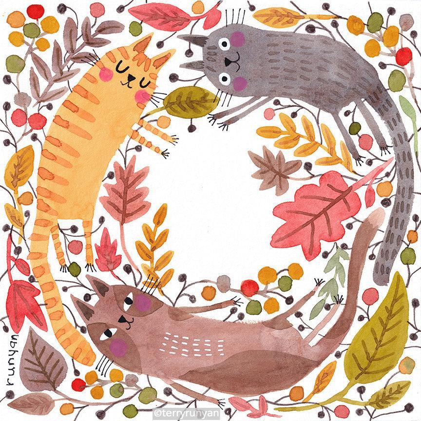 Cat Fall Wreath!-Terry Runyan Creative