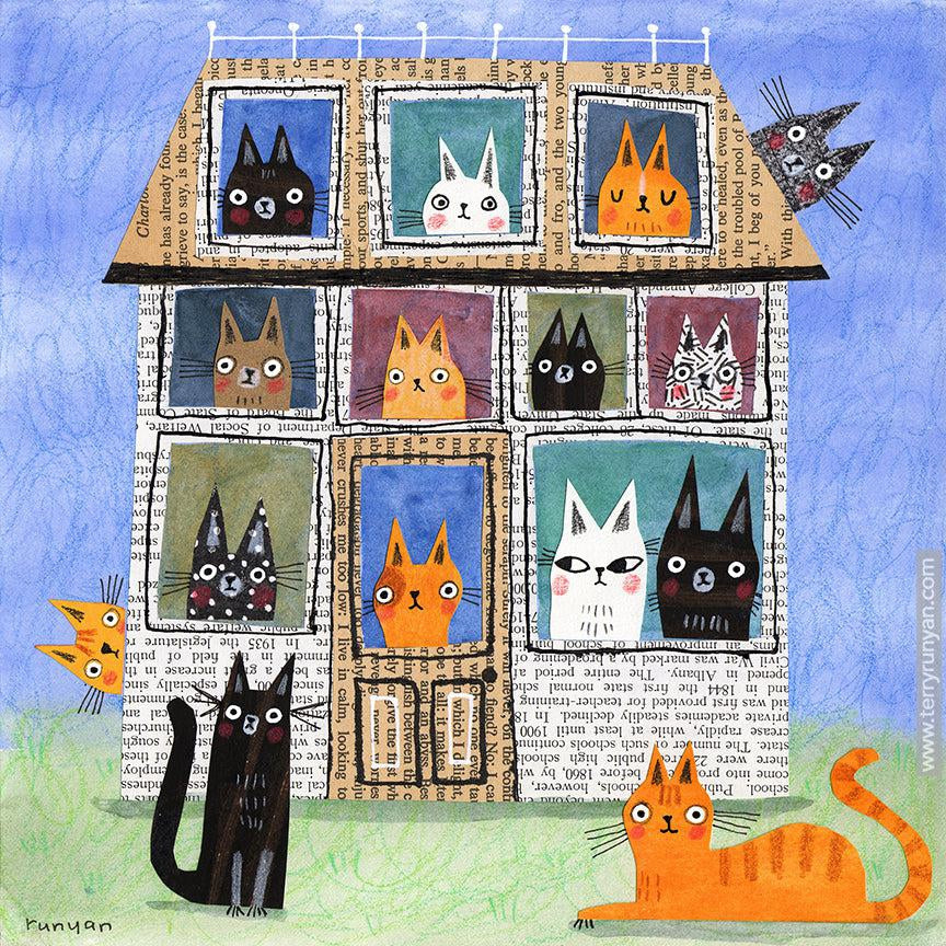 Paper Cat House!-Terry Runyan Creative