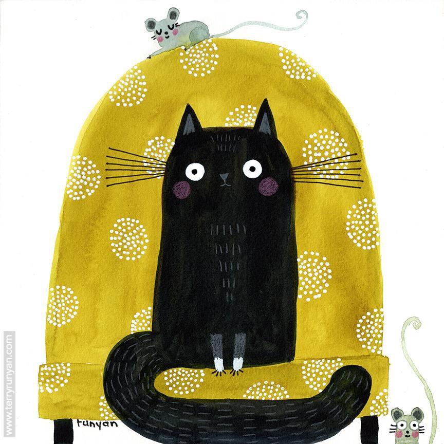 Black Cat Chair!-Terry Runyan Creative