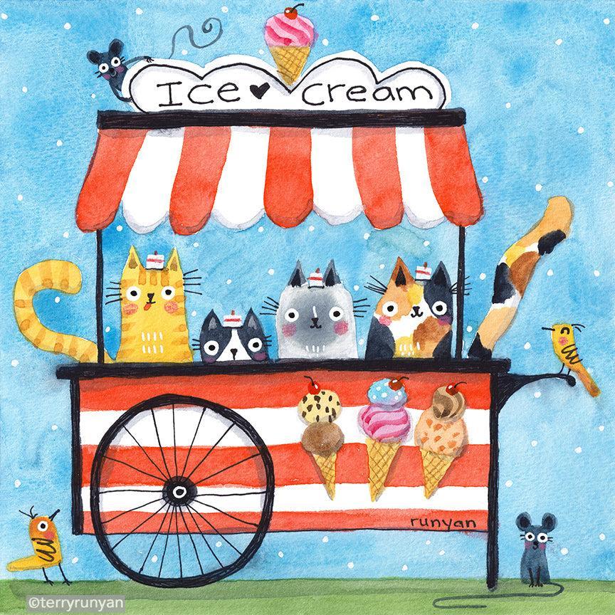 Ice Cream Cats!-Terry Runyan Creative