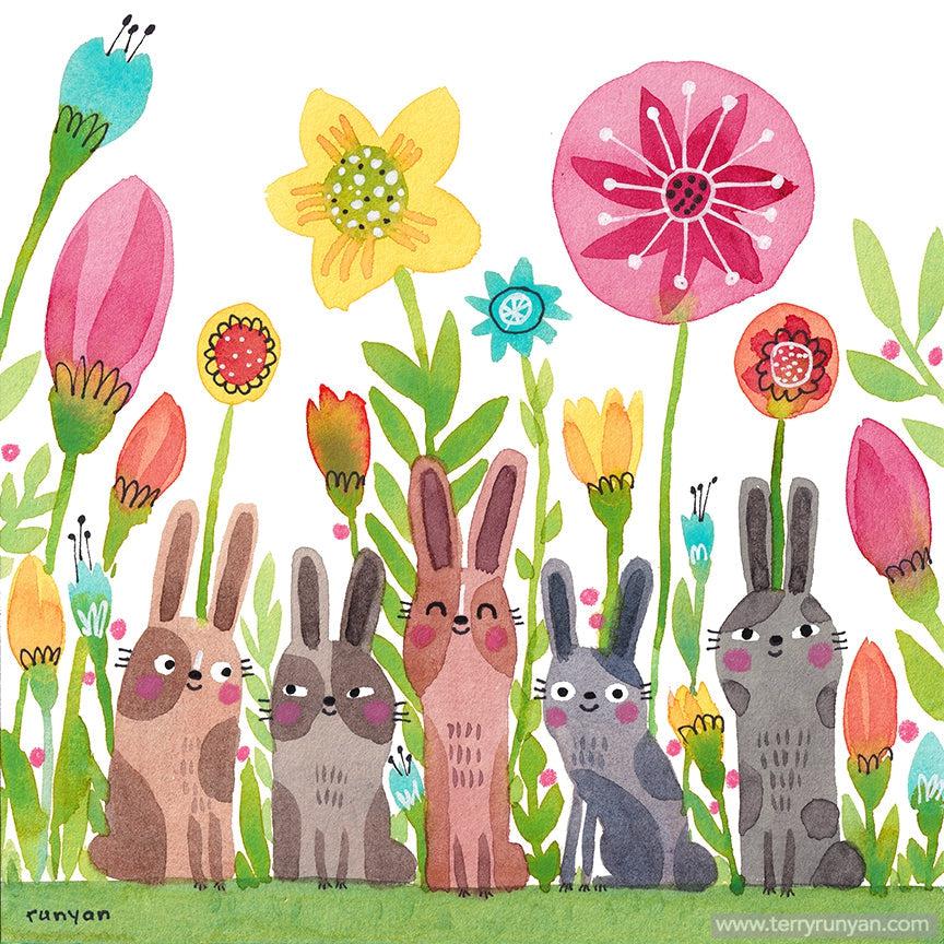 Bunnies & Blooms! Happy Bunny Day! Happy Easter! – Terry Runyan Creative