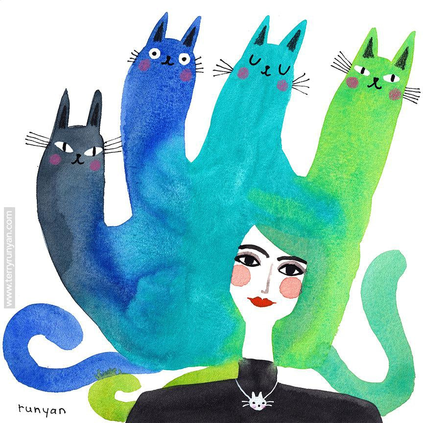 Happy Cat Hair!-Terry Runyan Creative