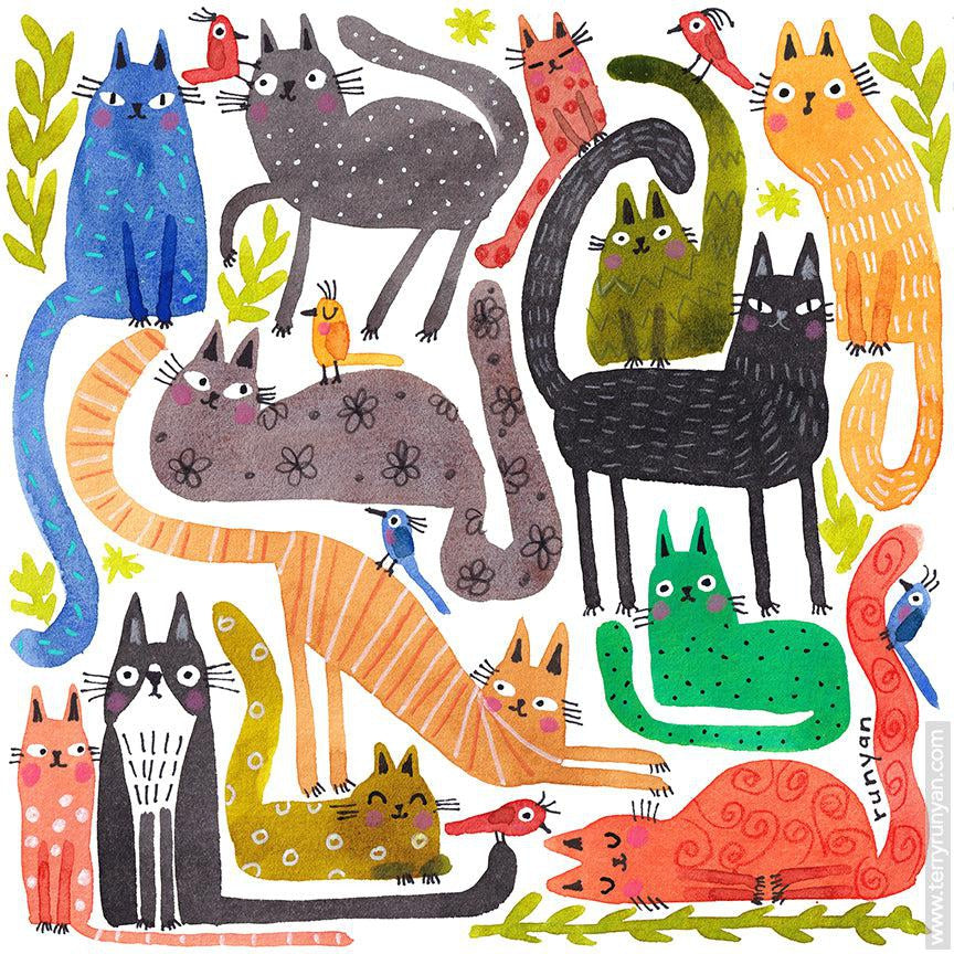 Pattern Crazy Cats-Terry Runyan Creative