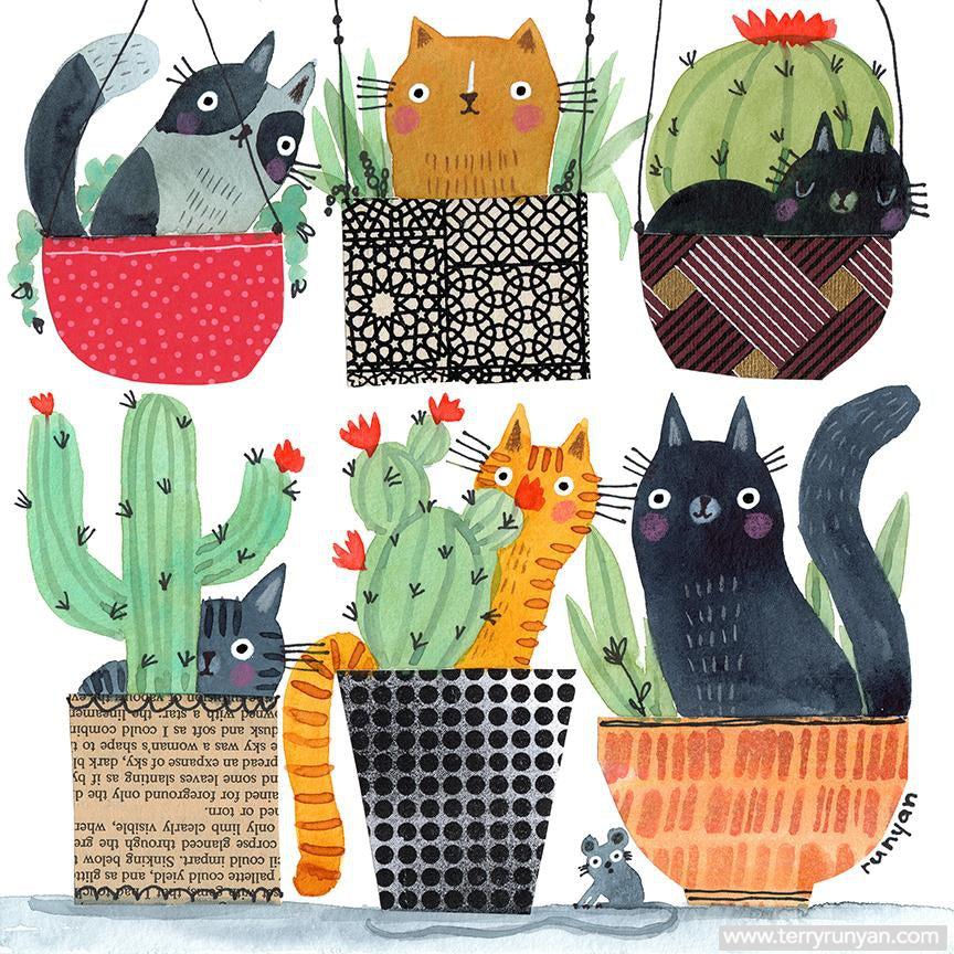 House Cat Plants!-Terry Runyan Creative