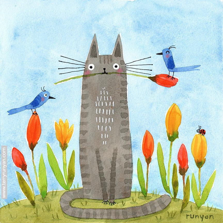 Tulip Kitty!-Terry Runyan Creative