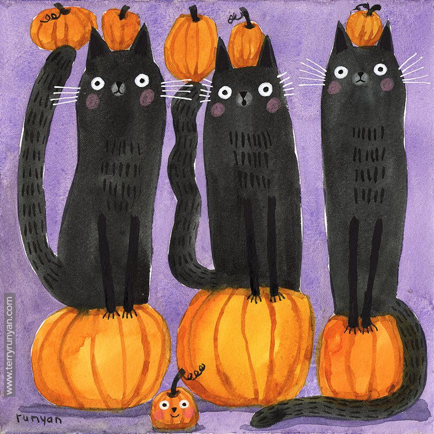 Pumpkin Cats!-Terry Runyan Creative
