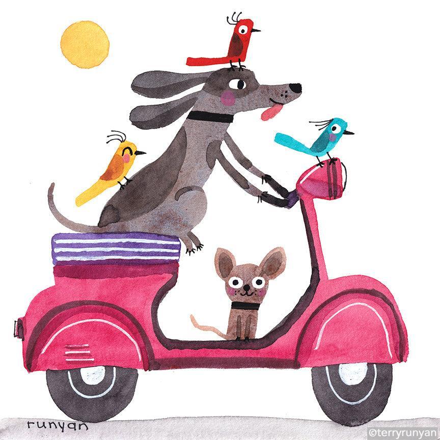 Scooter Pups!-Terry Runyan Creative