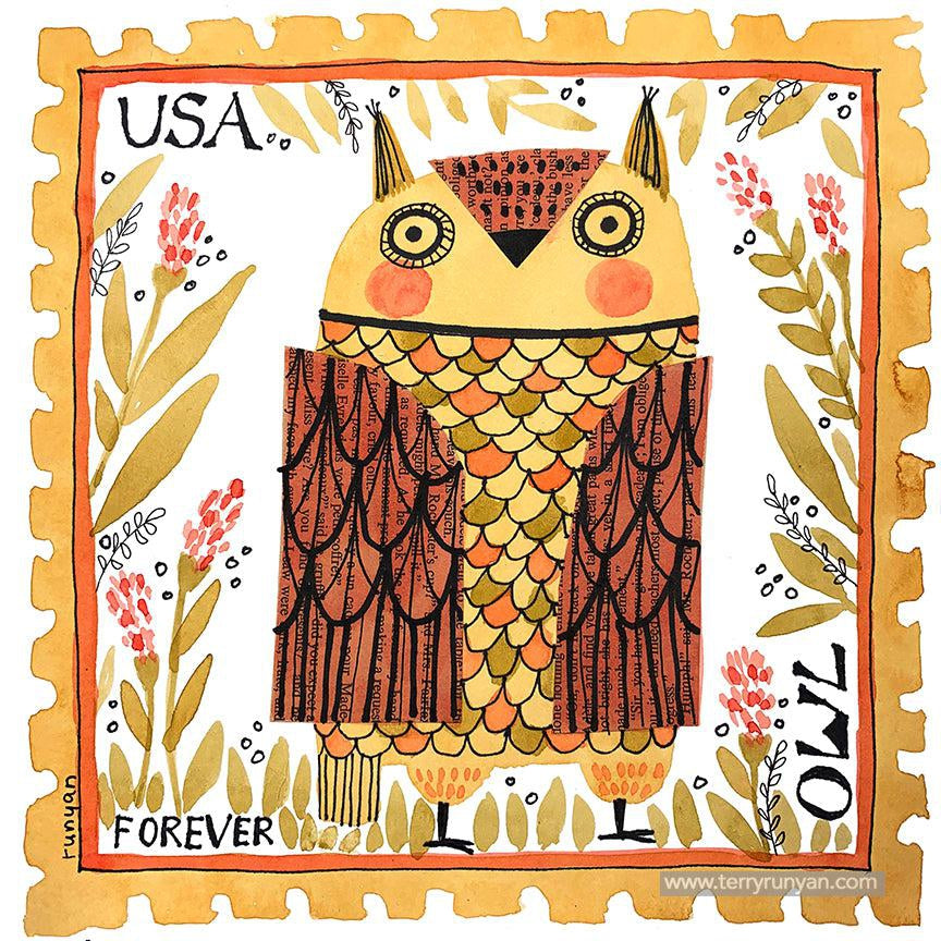 Owl Stamp!-Terry Runyan Creative