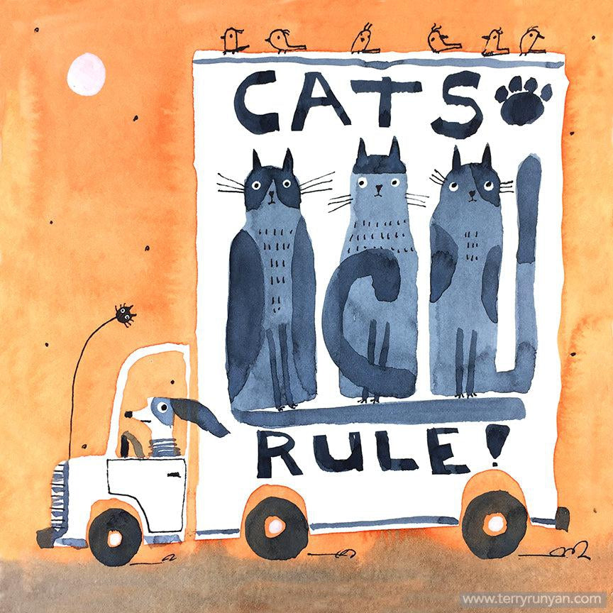 Cats Rule! Happy Global Cat Day!-Terry Runyan Creative
