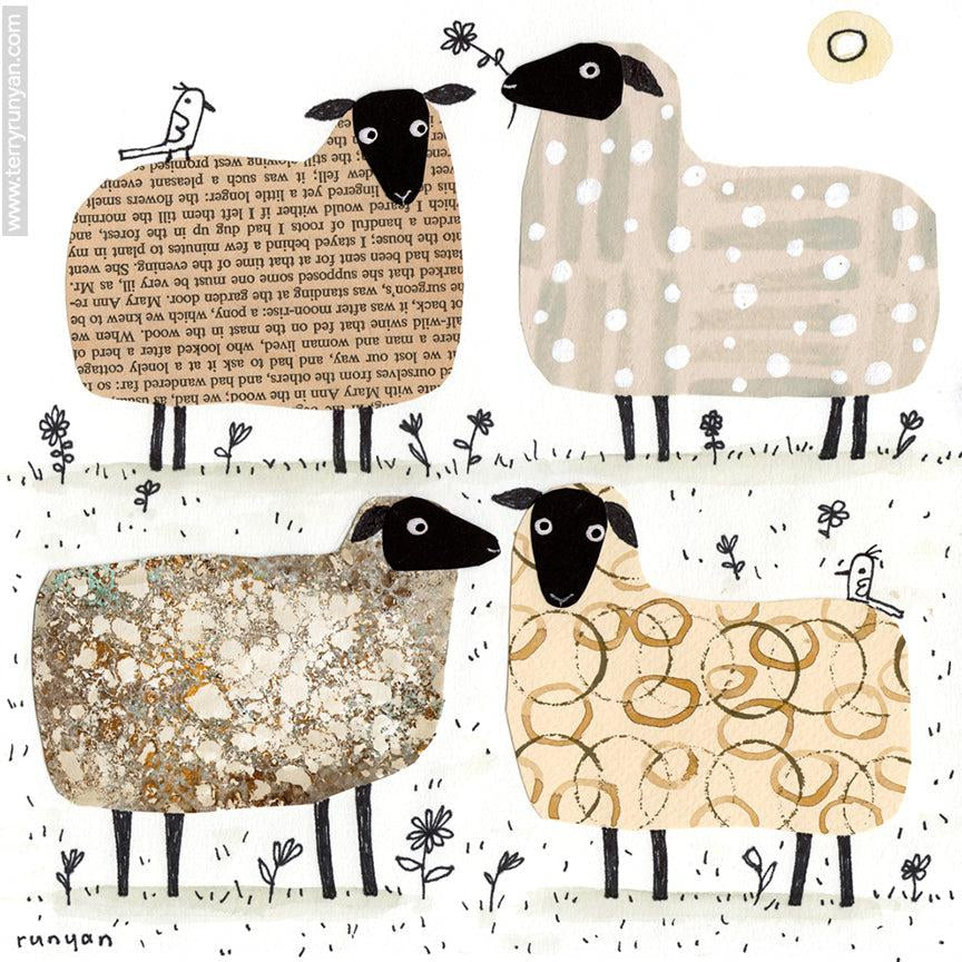 Collage Sheep!-Terry Runyan Creative