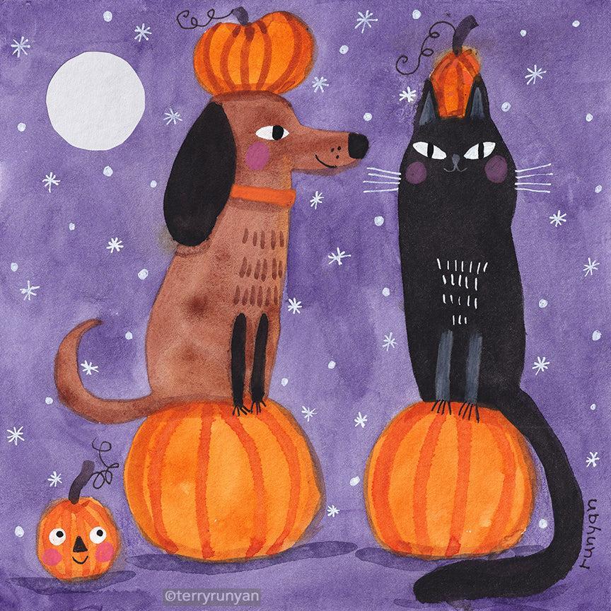 Pumpkins Dog & Cat!-Terry Runyan Creative