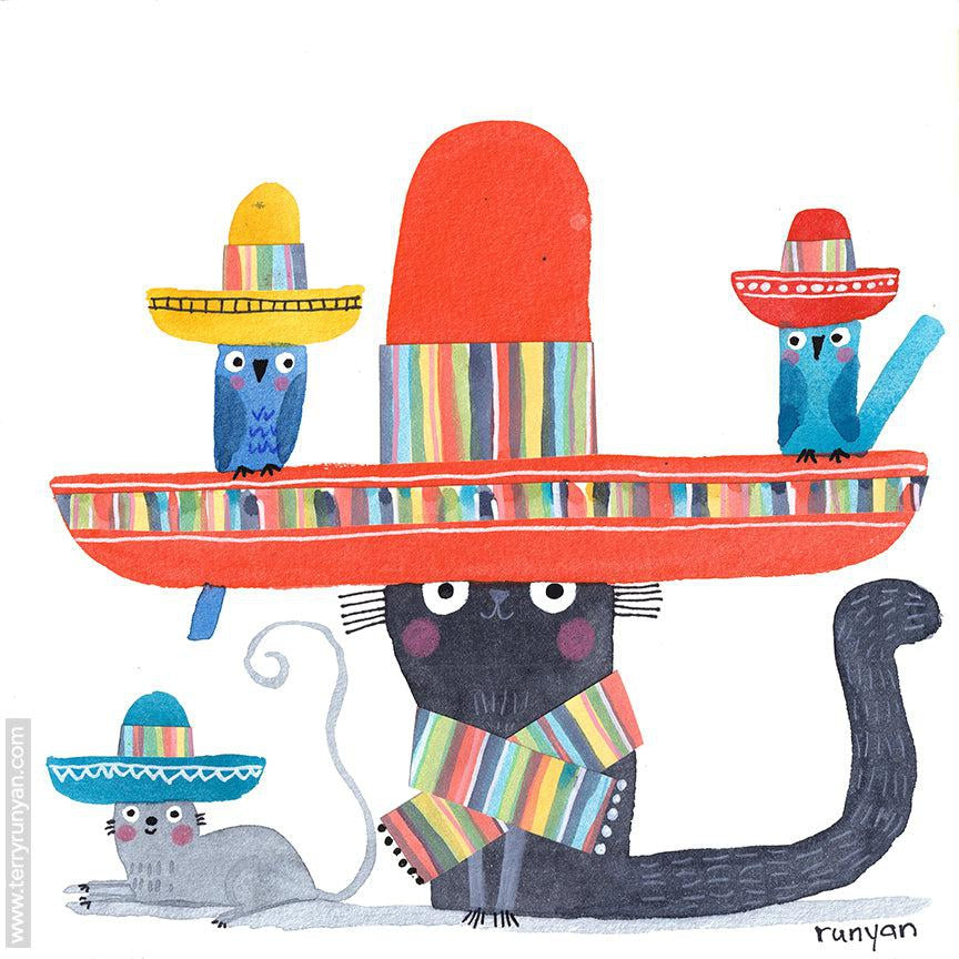 Sombrero Party! Happy Cinco de Mayo!-Terry Runyan Creative