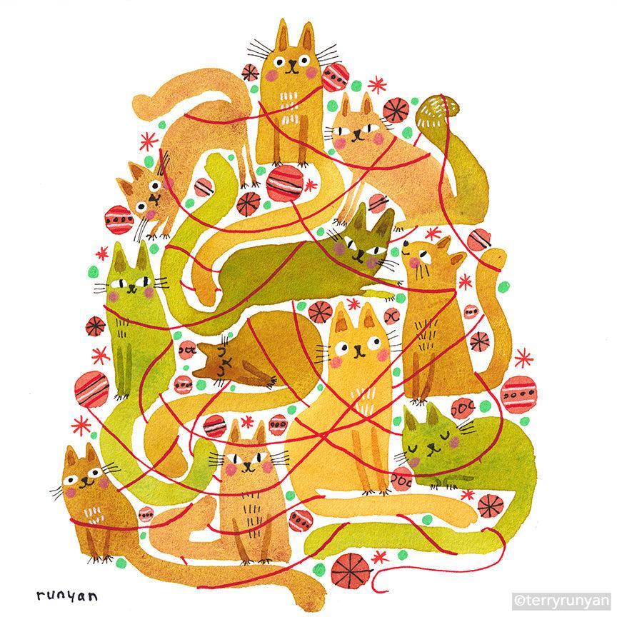 Holiday Cat Tree!-Terry Runyan Creative