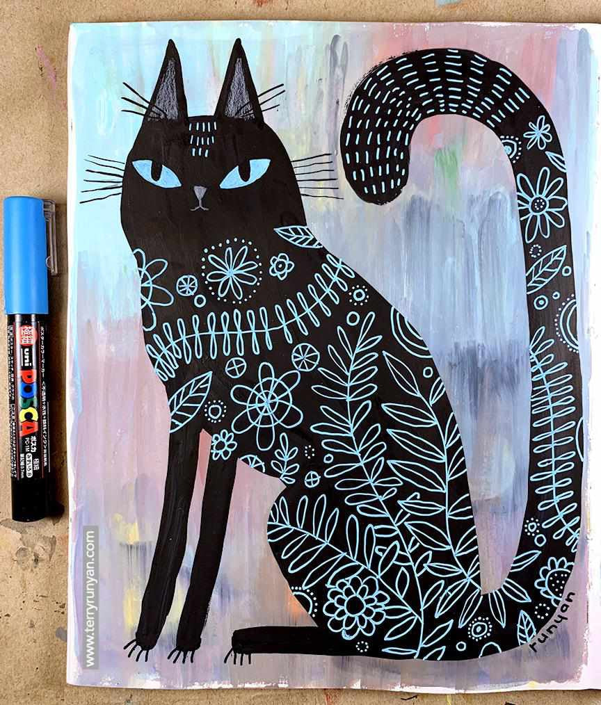 Decorated Cat 2!-Terry Runyan Creative