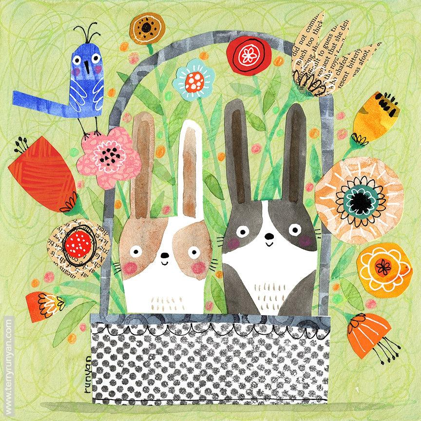 Basket Bunnies! Happy Easter!-Terry Runyan Creative