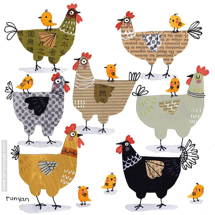 Hens & Chicks!-Terry Runyan Creative