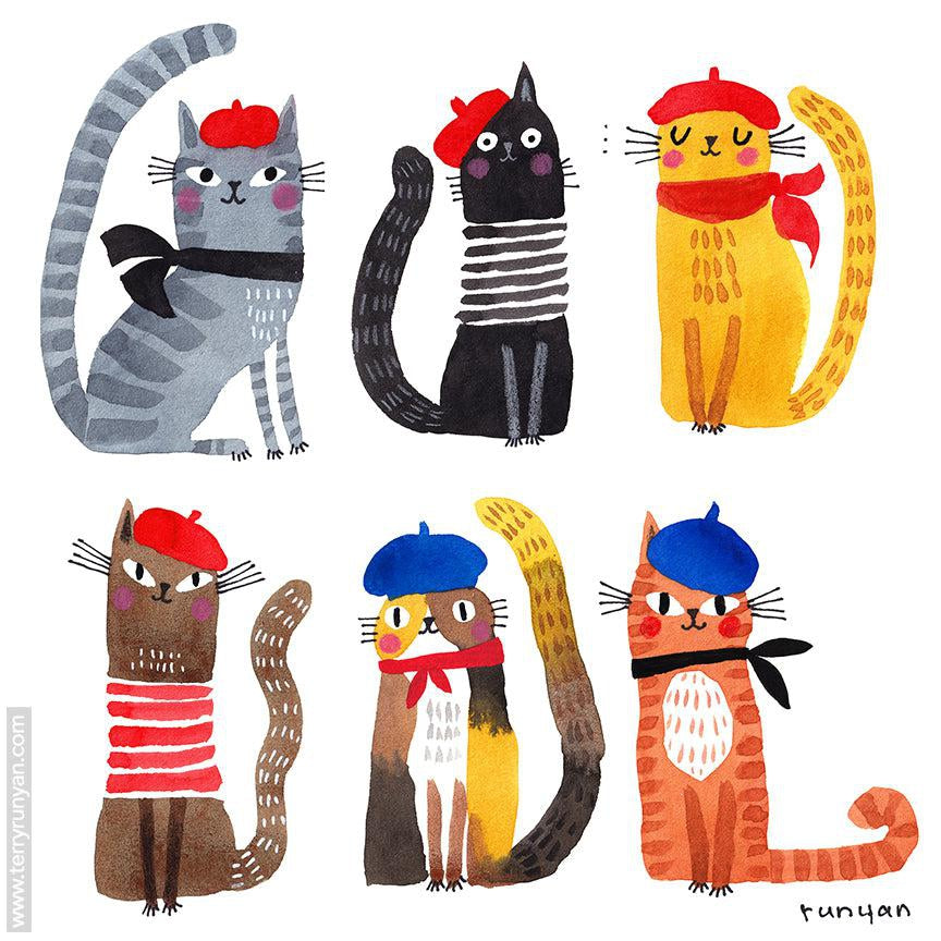 French Cats!-Terry Runyan Creative