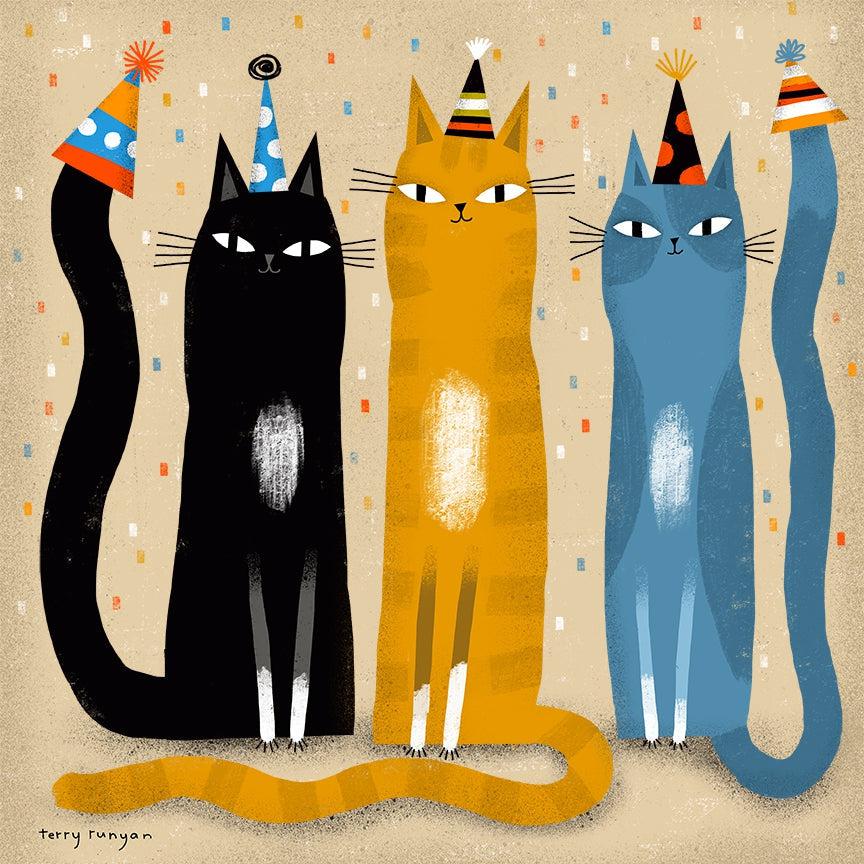 Cats in Party Hats!-Terry Runyan Creative