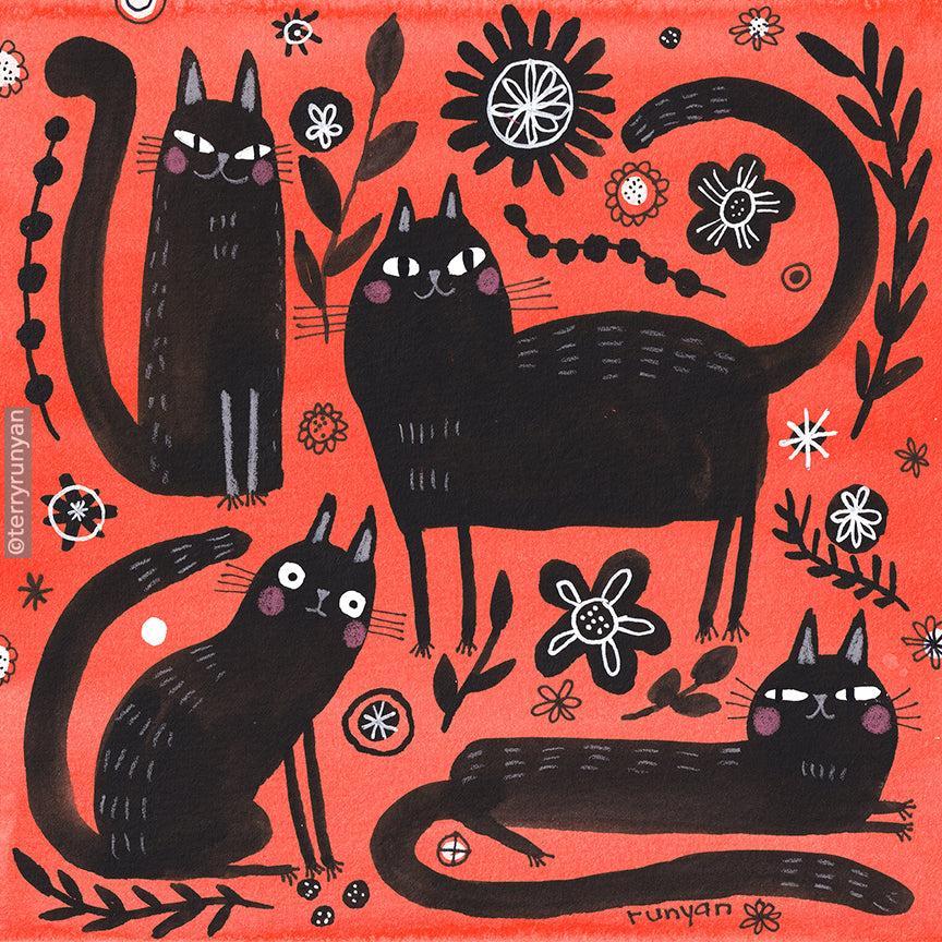 Black Cat Joy!-Terry Runyan Creative