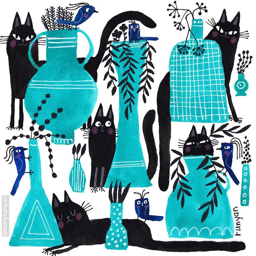 Turquoise Vases!-Terry Runyan Creative
