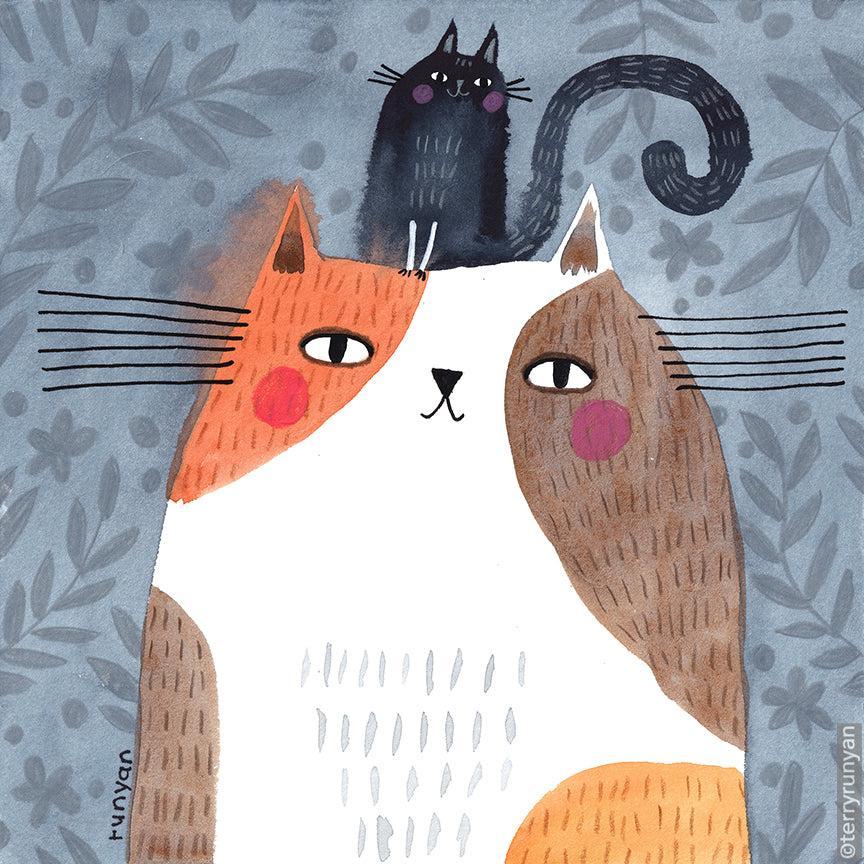 Calico Black Cat Hat! Happy #catonheadwednesday 😻-Terry Runyan Creative