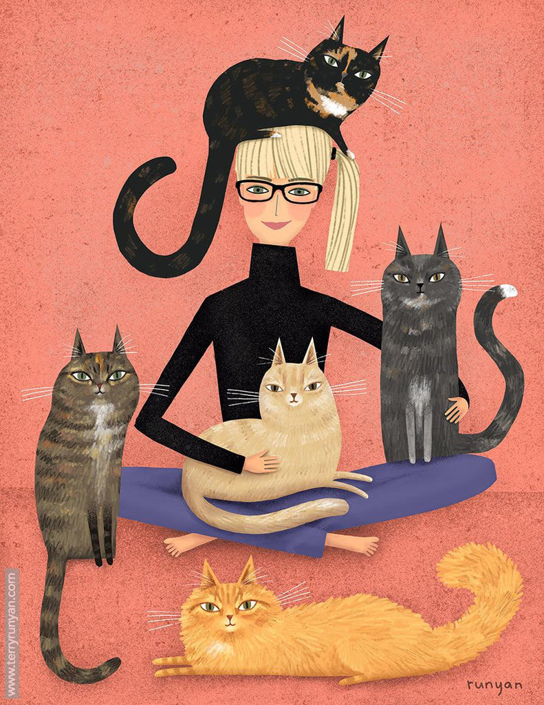 Cindy & Kitties!-Terry Runyan Creative