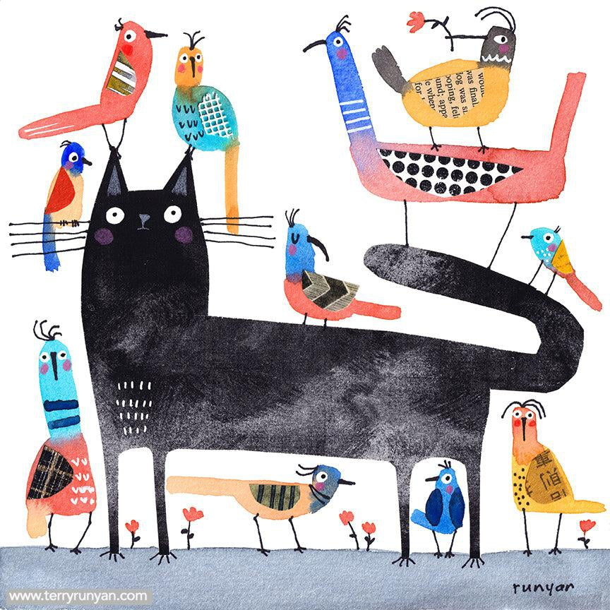 Black Cat Perch!-Terry Runyan Creative