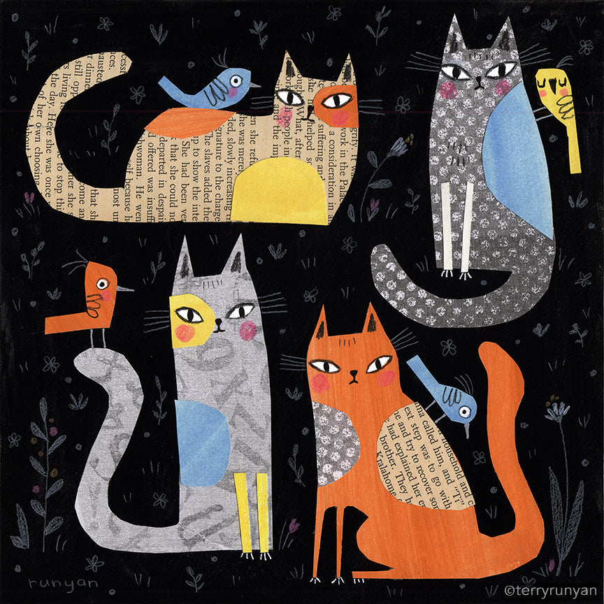 Cats On Black!