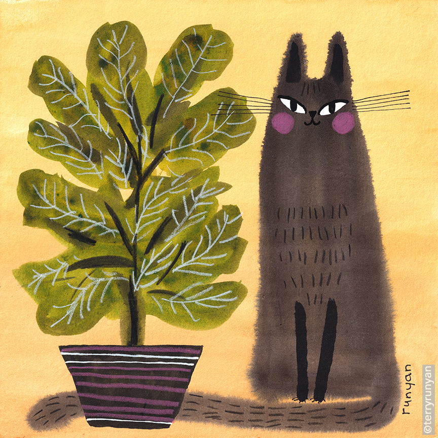 Fiddle Plant Cat!