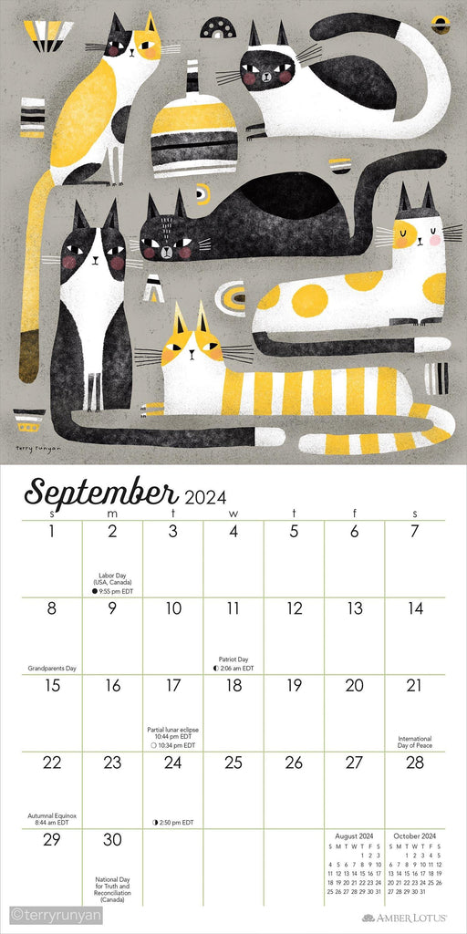 2024 FELINE CALENDAR-Calendars, Organizers & Planners-Terry Runyan Creative-Terry Runyan Creative