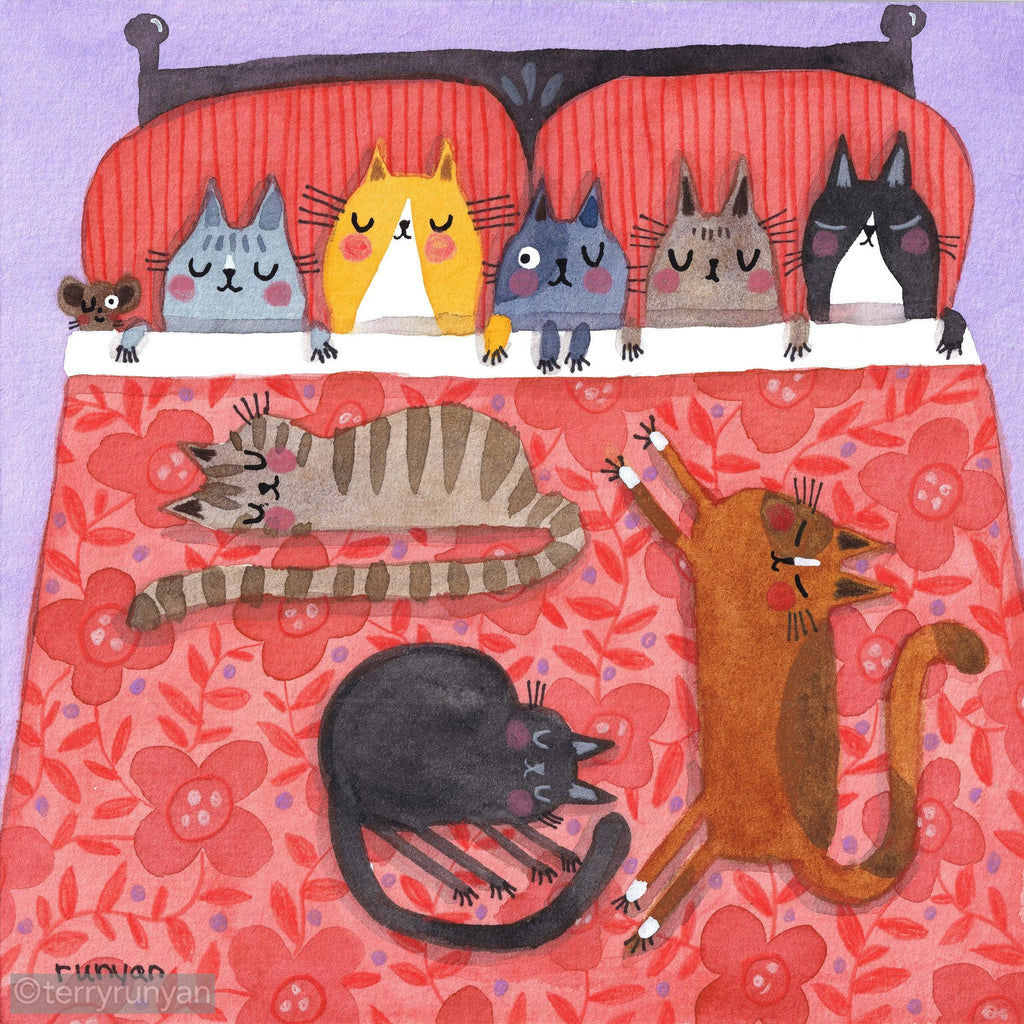 ALMOST SLEEPING IN-Original Artwork-Terry Runyan Creative-Terry Runyan Creative