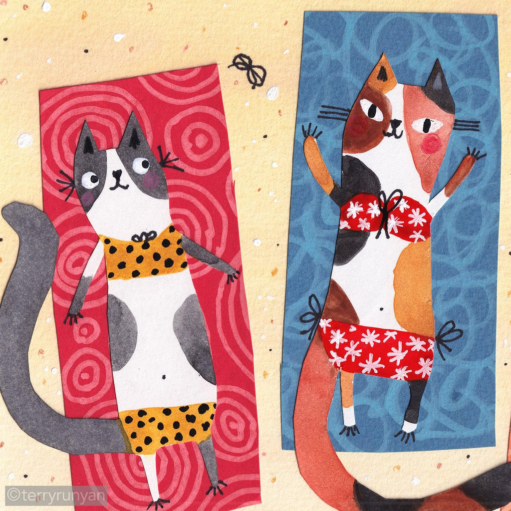 BATHING BEAUTIES-Original Artwork-Terry Runyan Creative-Terry Runyan Creative