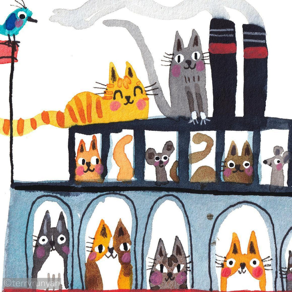 CAT CRUISER-Original Artwork-Terry Runyan Creative-Terry Runyan Creative